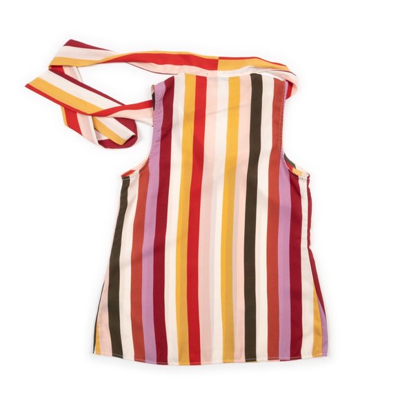 LABEL RACHEL RACHEL ROY multi-color striped sleeveless top with tie size S - Picture 3 of 8